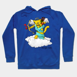 Valentine's Day Ginger Yellow Cupid Cat Hoodie